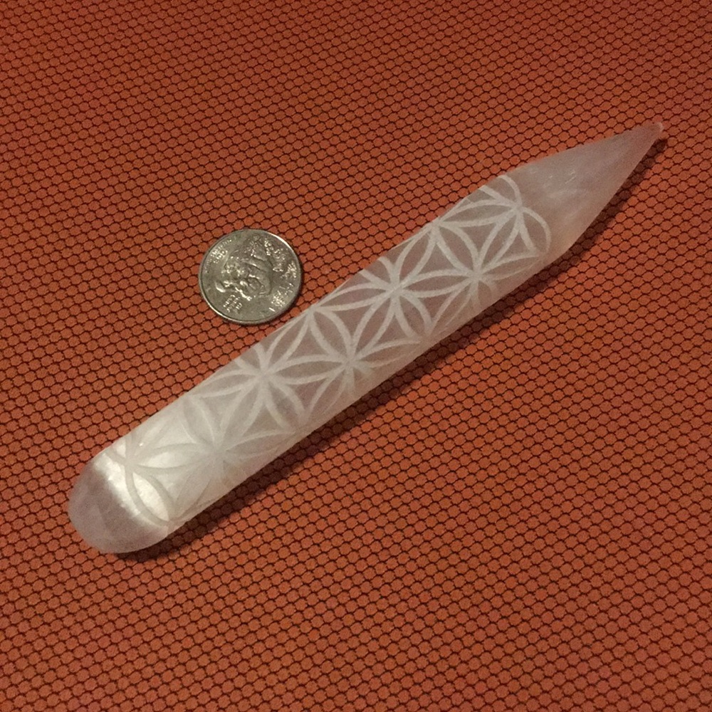 Selenite wand healing crystal